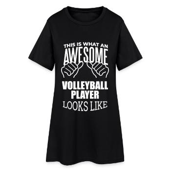 Volley-ball-ball Volley-volley-ball - Robe T-shirt Femme - noir - Devant