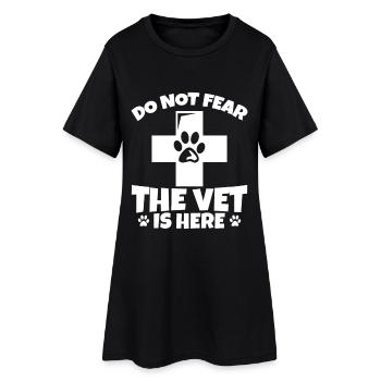 Don't worry, the vet is there - Women’s T-Shirt Dress - black - Front