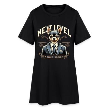 Chihuahua Next Level Anzug Hund Geschenk - Frauen T-Shirt-Kleid - Schwarz - Vorne