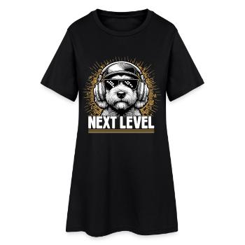 Goldendoodle Hip Hop Hund Next Level Geschenk - Frauen T-Shirt-Kleid - Schwarz - Vorne
