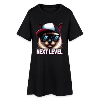 Siamese Cat Siamese Cat Next Level Hip Hop Gift - Women’s T-Shirt Dress - black - Front