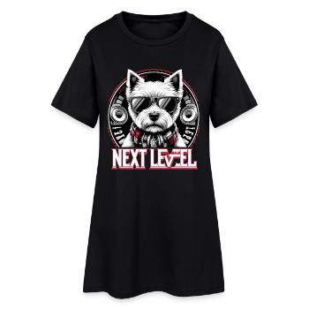 West Highland White Terrier Next Level Hip Hop - Frauen T-Shirt-Kleid - Schwarz - Vorne