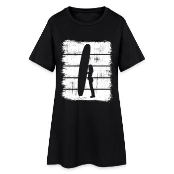 Conception de surfeur - Robe T-shirt Femme - noir - Devant