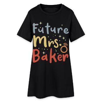 Woman Baker Vintage Look - Women’s T-Shirt Dress - black - Front