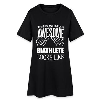 biathlon - Robe T-shirt Femme - noir - Devant