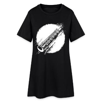 Flute Graphic - Women’s T-Shirt Dress - black - Front