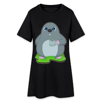 Taupe Café Tassee - Robe T-shirt Femme - noir - Devant