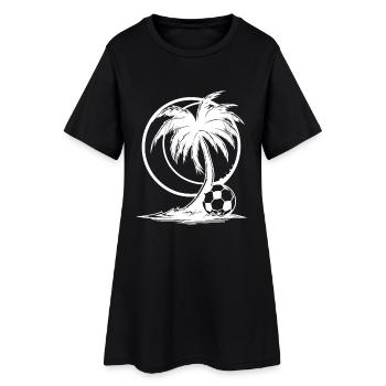 Graphismes de football - Robe T-shirt Femme - noir - Devant