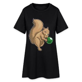 Boule de bowling Squirrel - Robe T-shirt Femme - noir - Devant