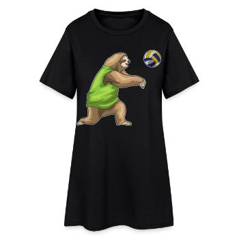 Joueur de volley-ball paresseux Volley-ball - Robe T-shirt Femme - noir - Devant