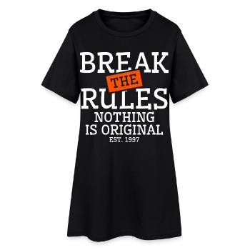 break rules original - Women’s T-Shirt Dress - black - Front