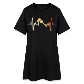Pinceau de peintre vintage - Robe T-shirt Femme - noir - Devant