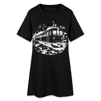 Railway Graphic - Women’s T-Shirt Dress - black - Front