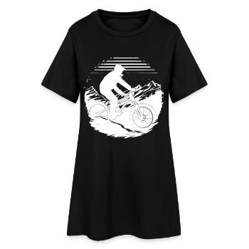 Dessin de vététiste - Robe T-shirt Femme - noir - Devant
