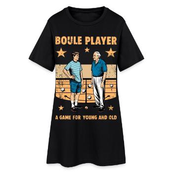 Joueur de boule - Robe T-shirt Femme - noir - Devant