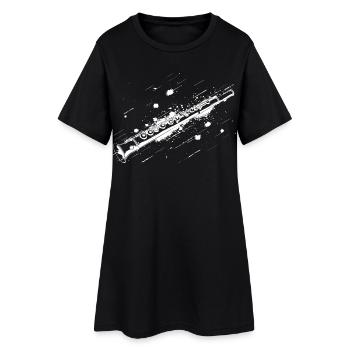Flûte Street Art - Robe T-shirt Femme - noir - Devant