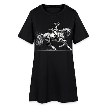 Dressage Riding Horse Dynamic Gift - Women’s T-Shirt Dress - black - Front