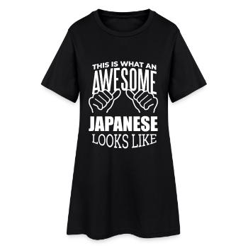 Japon Japon Japon - Robe T-shirt Femme - noir - Devant