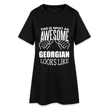 Géorgie - Robe T-shirt Femme - noir - Devant