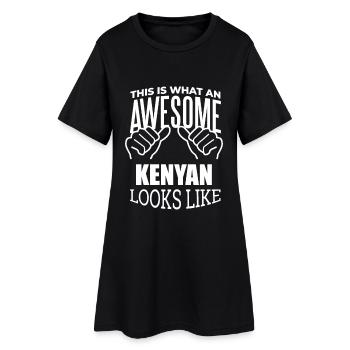 Kenya Kenya Kenya - Robe T-shirt Femme - noir - Devant
