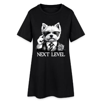 West Highland White Terrier Next Level Anzug - Frauen T-Shirt-Kleid - Schwarz - Vorne