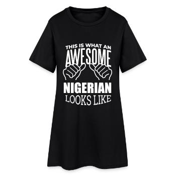 Nigeria Nigeria Nigeria - Robe T-shirt Femme - noir - Devant