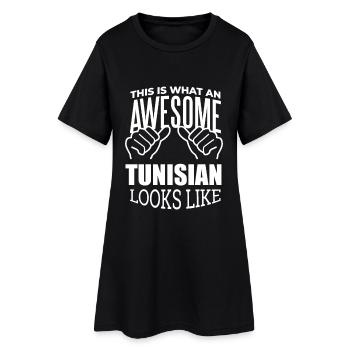 Tunisie Tunisie Tunisie - Robe T-shirt Femme - noir - Devant