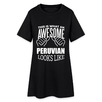 Peru - Women’s T-Shirt Dress - black - Front