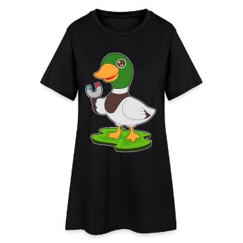 Duck Magnet - Women’s T-Shirt Dress - black - Front