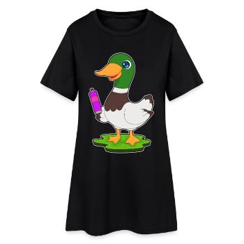 Aérosol de pulvérisation de canard - Robe T-shirt Femme - noir - Devant