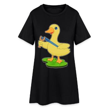 Fronde de canard - Robe T-shirt Femme - noir - Devant