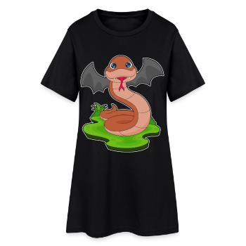 Snake Bat - Women’s T-Shirt Dress - black - Front