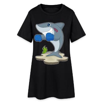 Gants de boxe Shark Boxer Boxing - Robe T-shirt Femme - noir - Devant