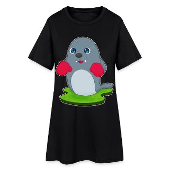 Gants de boxe Seal Boxer Boxing Boxing - Robe T-shirt Femme - noir - Devant