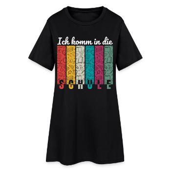Fröhliches Einschulungs-Design für Kinder - Frauen T-Shirt-Kleid - Schwarz - Vorne