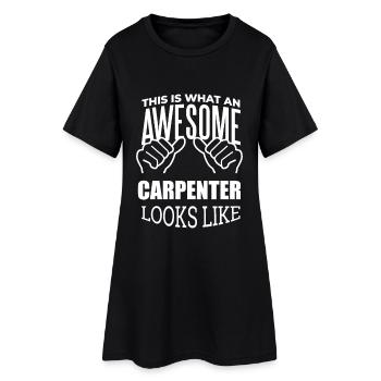 charpentier - Robe T-shirt Femme - noir - Devant
