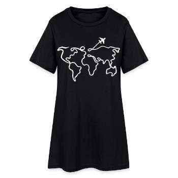 Travel around the world - Women’s T-Shirt Dress - black - Front