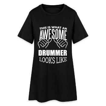 Drumming - Women’s T-Shirt Dress - black - Front