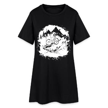 Graphismes de VTT - Robe T-shirt Femme - noir - Devant
