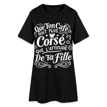 Attitude Caféiné - Robe T-shirt Femme - noir - Devant