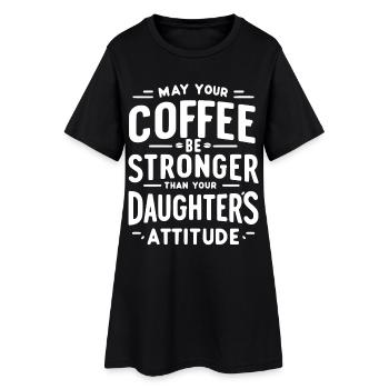 Caffeinated Attitude - Women’s T-Shirt Dress - black - Front