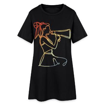 Cheerleader Vintage Look - Women’s T-Shirt Dress - black - Front