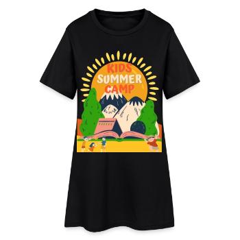 Kids Summer Camp Sunrise - Frauen T-Shirt-Kleid - Schwarz - Vorne