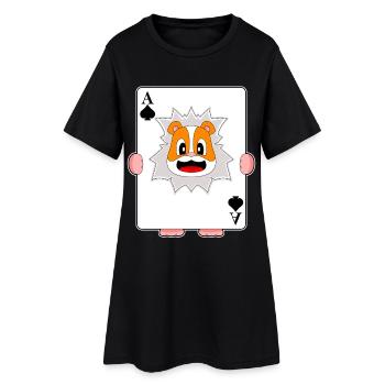 Hamster Poker Pokerkarten - Frauen T-Shirt-Kleid - Schwarz - Vorne