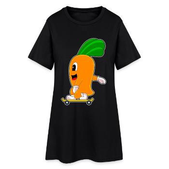 Carrot Skater Skateboard - Robe T-shirt Femme - noir - Devant