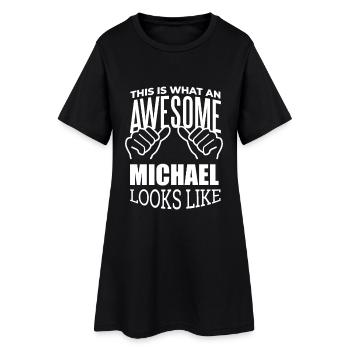 Michel - Robe T-shirt Femme - noir - Devant