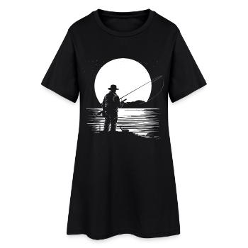 Graphiques de pêche - Robe T-shirt Femme - noir - Devant