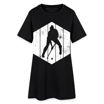 Hockey Player Sketch - Women’s T-Shirt Dress - black - Front