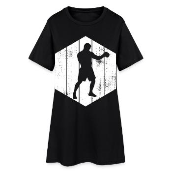 Croquis du boxeur - Robe T-shirt Femme - noir - Devant