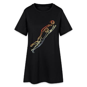 Croquis du gardien de but - Robe T-shirt Femme - noir - Devant